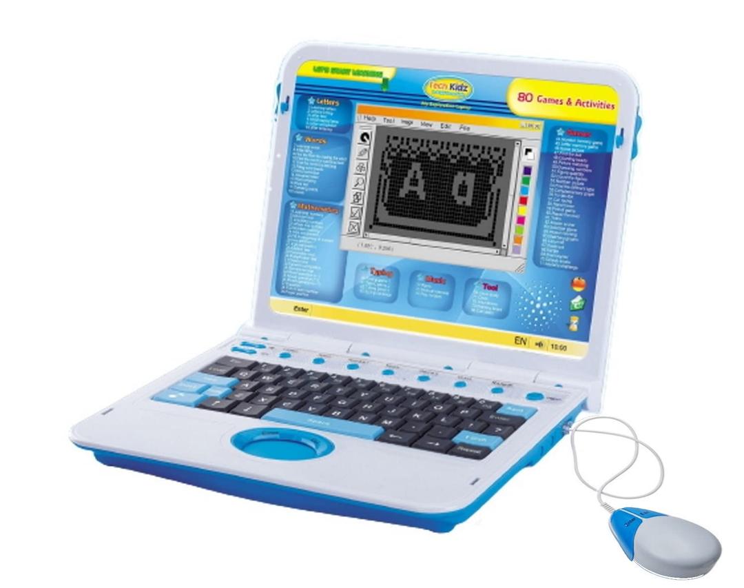 My Exploration Toy Laptop Educational Learning Computer, 80 Challenging Learning Games and Activities, LCD Screen, Keyboard and Mouse Included (Blue), Ages 5+