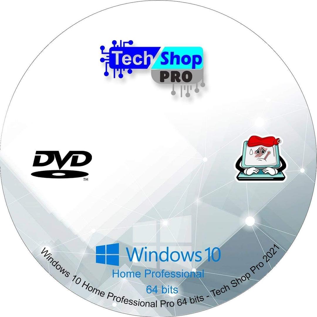 Tech-Shop-pro Compatible Windows 10 Home 32/64 Bit DVD. Install To Factory Fresh, Recover, Repair and Restore Boot Disc. Fix PC, Laptop and Desktop. Free Technical Support.