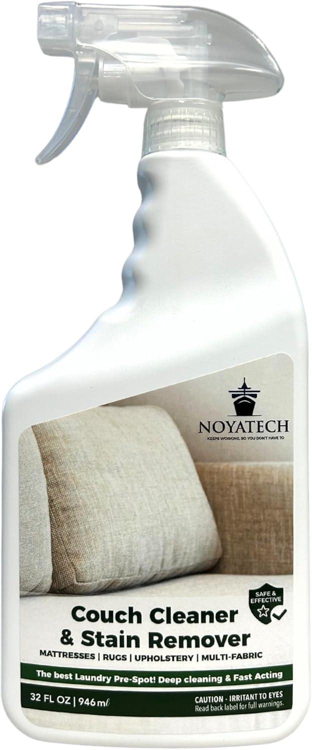 Couch Cleaner and Stain Remover. For sofas, car upholstery, carpet, rugs, mattresses, dining chairs, all Fabrics.Safe, for kids and pets. Works in cleaning machines. (32 oz)