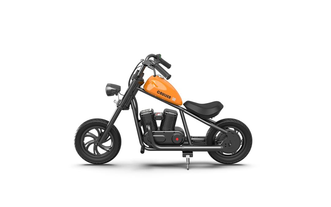 Hyper GoGo Cruiser 12 -Electric Kids Motorbike Electric Motorbike Up to 10MPH & 60 Minutes Continuous Ride for Kids Age 3+(Orange)