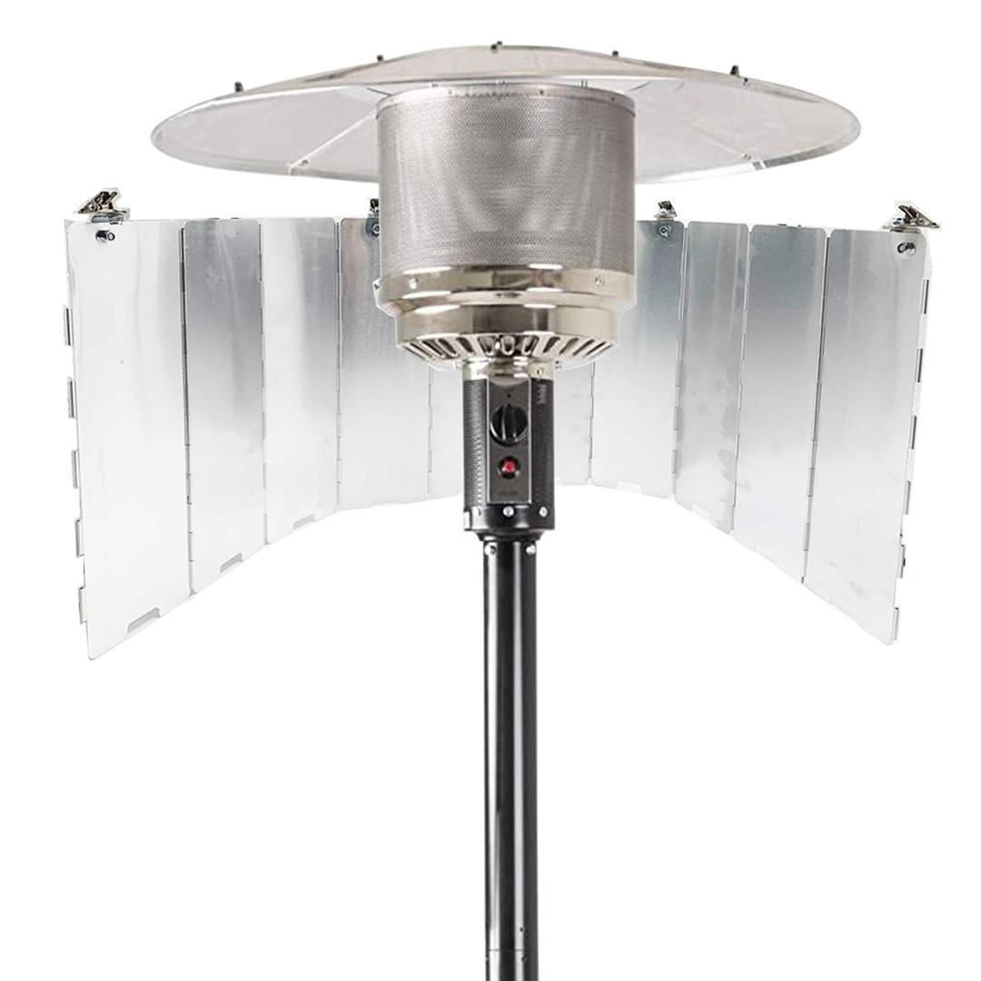 Adjustable Heat Focusing Reflector for Round Natural Gas and Propane Patio Heaters