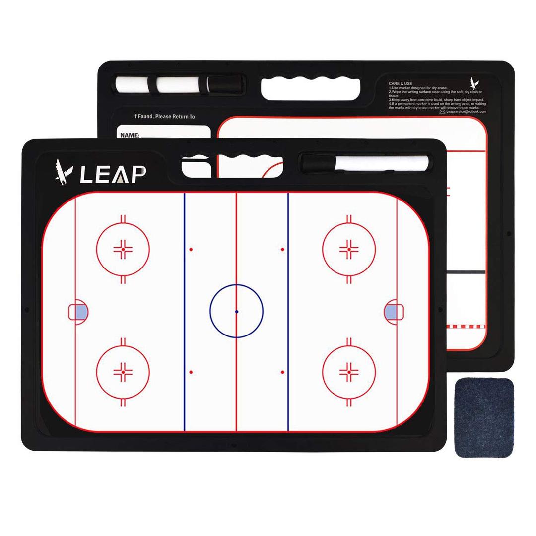 LEAP Coach Board Premium Tactical Clipboard Two Sides with Full & Half Court Dry Erase Marker Board for Basketball, Baseball, Soccer, Football, Hockey