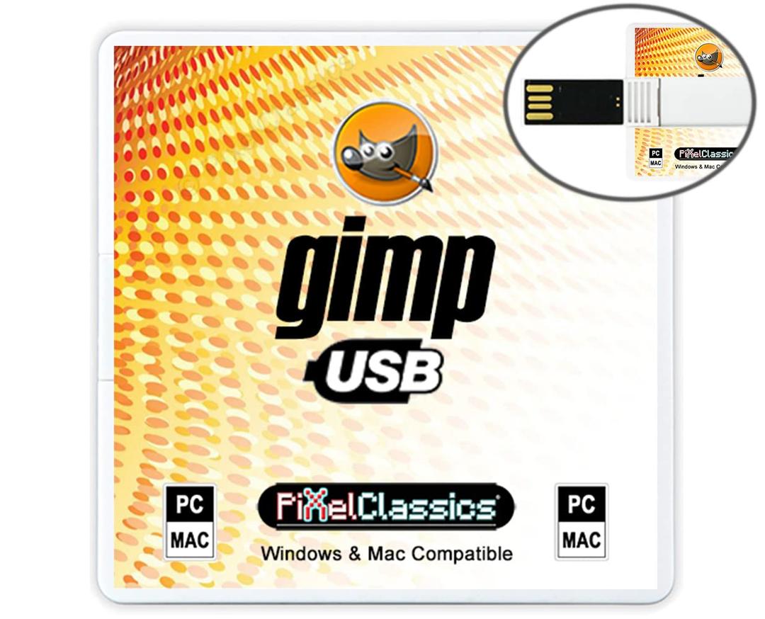 GIMP Photo Editor 2024 Compatible with Adobe Photoshop Elements CC CS6 CS5 15 Premium Professional Image Editing Software on USB for Windows 11 10 8.1 8 7 Vista XP PC & Mac - No Subscription Required!