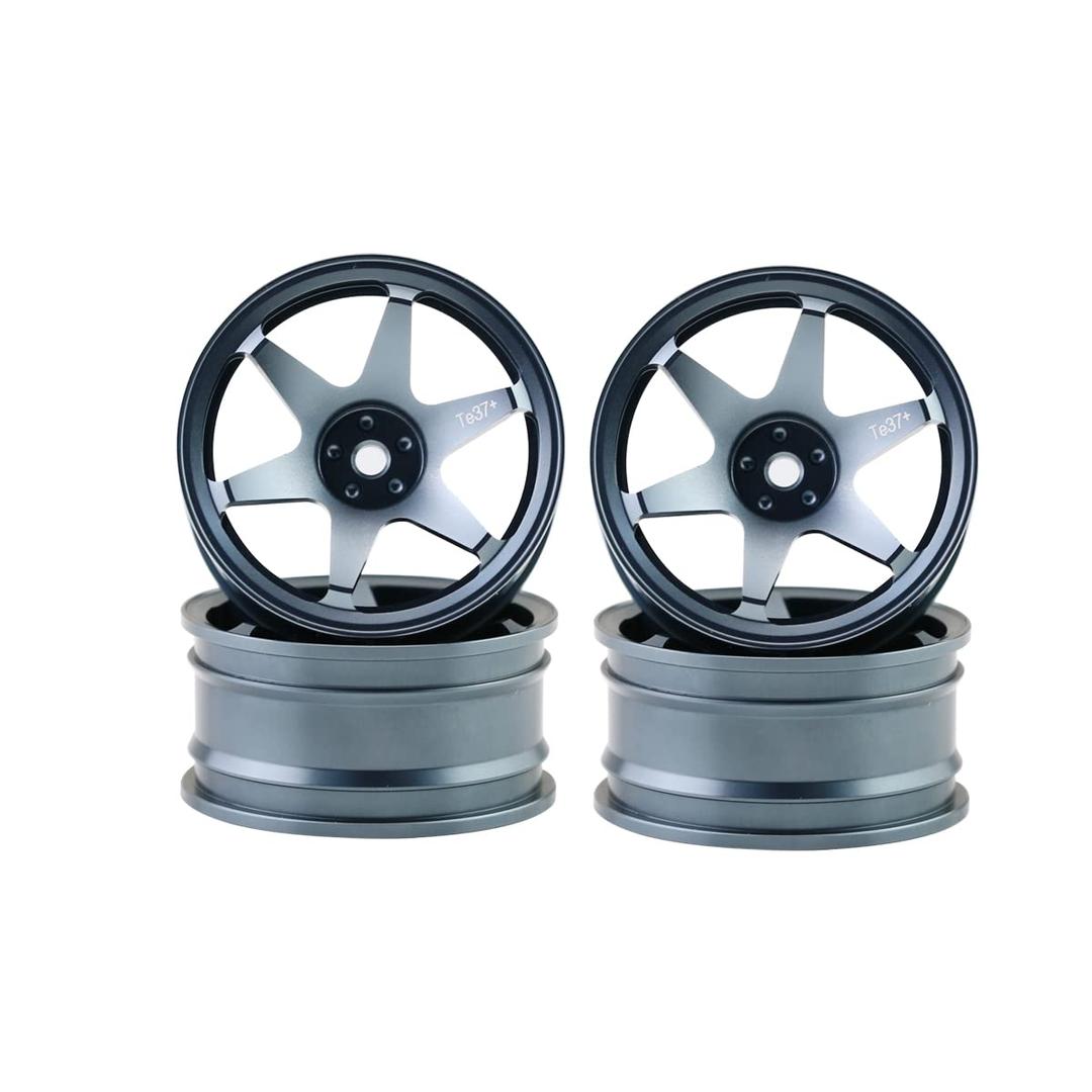 RC Alloy Rims Car Wheel Hub Hex 12mm Aluminium 52mm for 1.9inch Tires RC Crawler Car and 1/10 On-Road/Drift