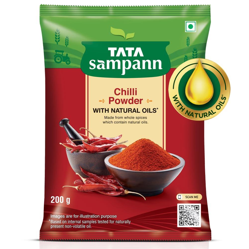 Tata Sampann Chilli Powder with Natural Oils, 200g, Lal Mirchi Powder, Mirchi Powder