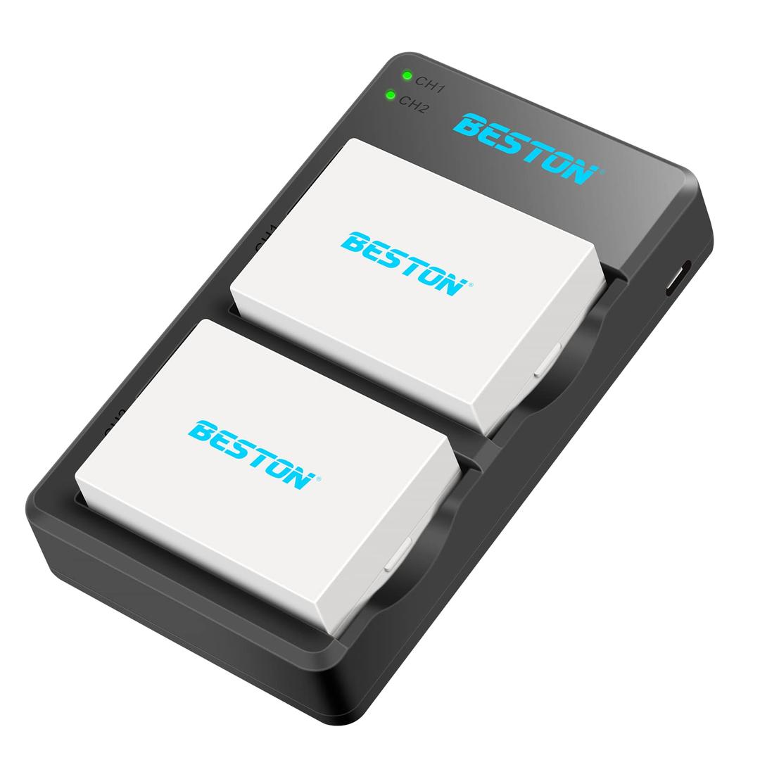 BESTON2-Pack LP-E8 Battery Pack and Rapid USB Charger for Canon EOS Rebel T2i T3i T4i T5i Cameras