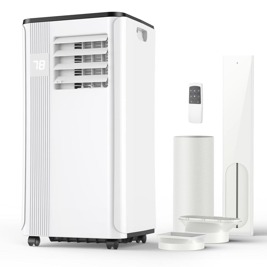 Portable Air Conditioners - 2024 Upgraded 10000 BTU Portable AC for Room up to 450 Sq. Ft, 3 in 1 AC Unit with 24H Timer, Smart Sleep Mode, Remote Control, Air Cooler for Bedroom Room Kitchen Camping