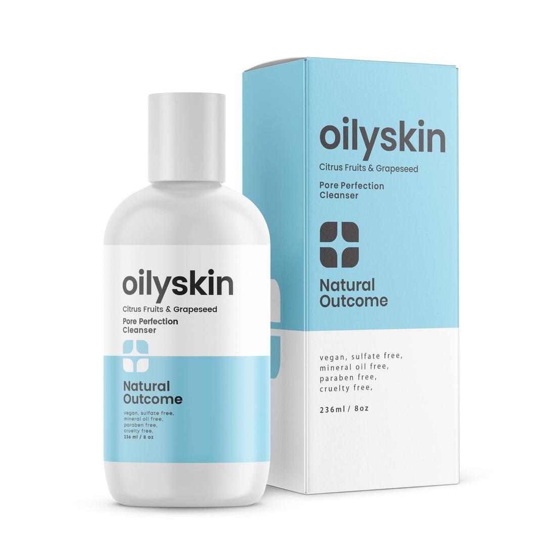 Oily Skin Cleanser | Oil Control Daily Face Wash | Pore Hydrating Non-Greasy Cleansing Gel with Purifying Citrus Extracts for Oily Skin Types | Sulfate & Cruelty Free | 8 oz