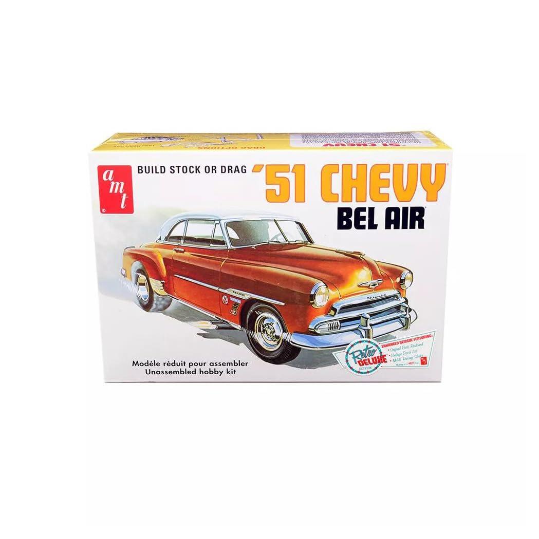 AMT Skill 2 Model Kit 1951 Chevrolet Bel Air 2-in-1 Kit Retro Deluxe Edition 1/25 Scale Model