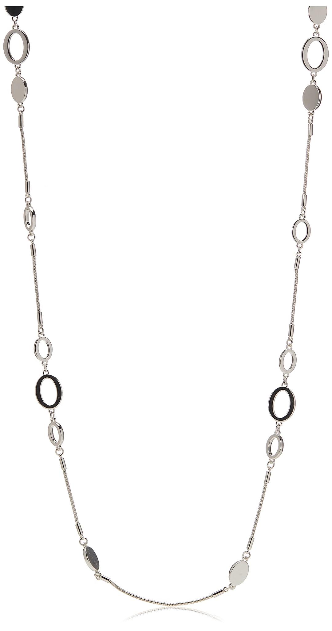 Nine WestSilver womens male Tone Long Strand Necklace, 42"