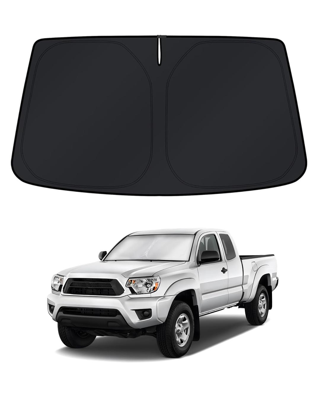 KUST Windshield Sun Shade for Toyota Tacoma 4 Door 2005-2015 Window Sunshade Sun Visor Protector Foldable Blocks UV Rays Keep Your Car Cooler