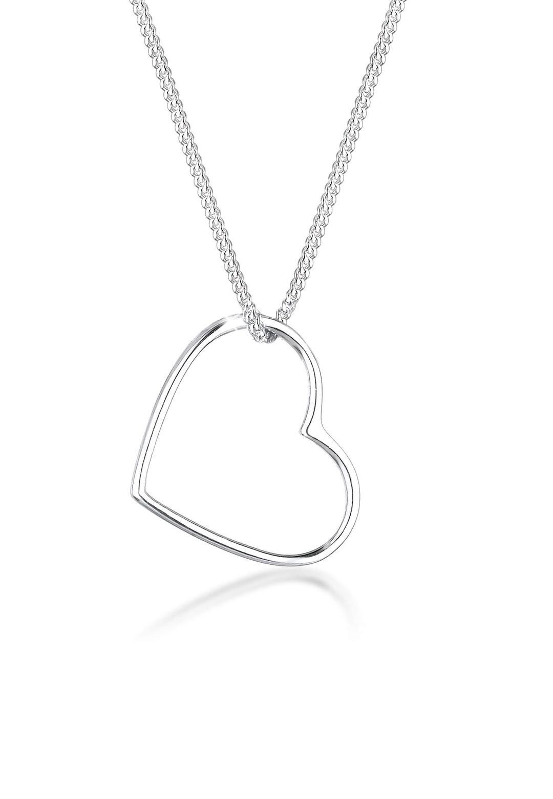 Elli Necklace Women Heart Pendant Filigree in 925 Sterling Silver