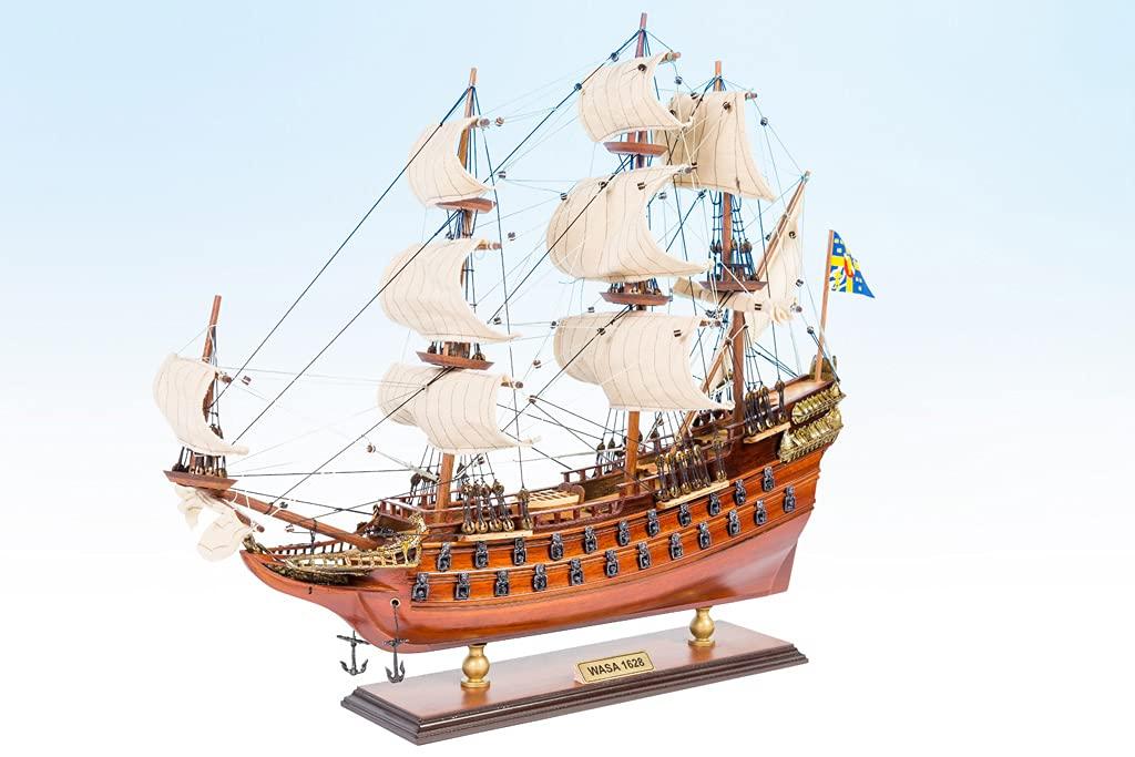 Seacraft GallerySwedish Model Ship Wasa (Vasa) 19.5" - Fully Assembled Model Ship - Wood Ship Model Décor - Swedish Naval History – Model Navy Ships