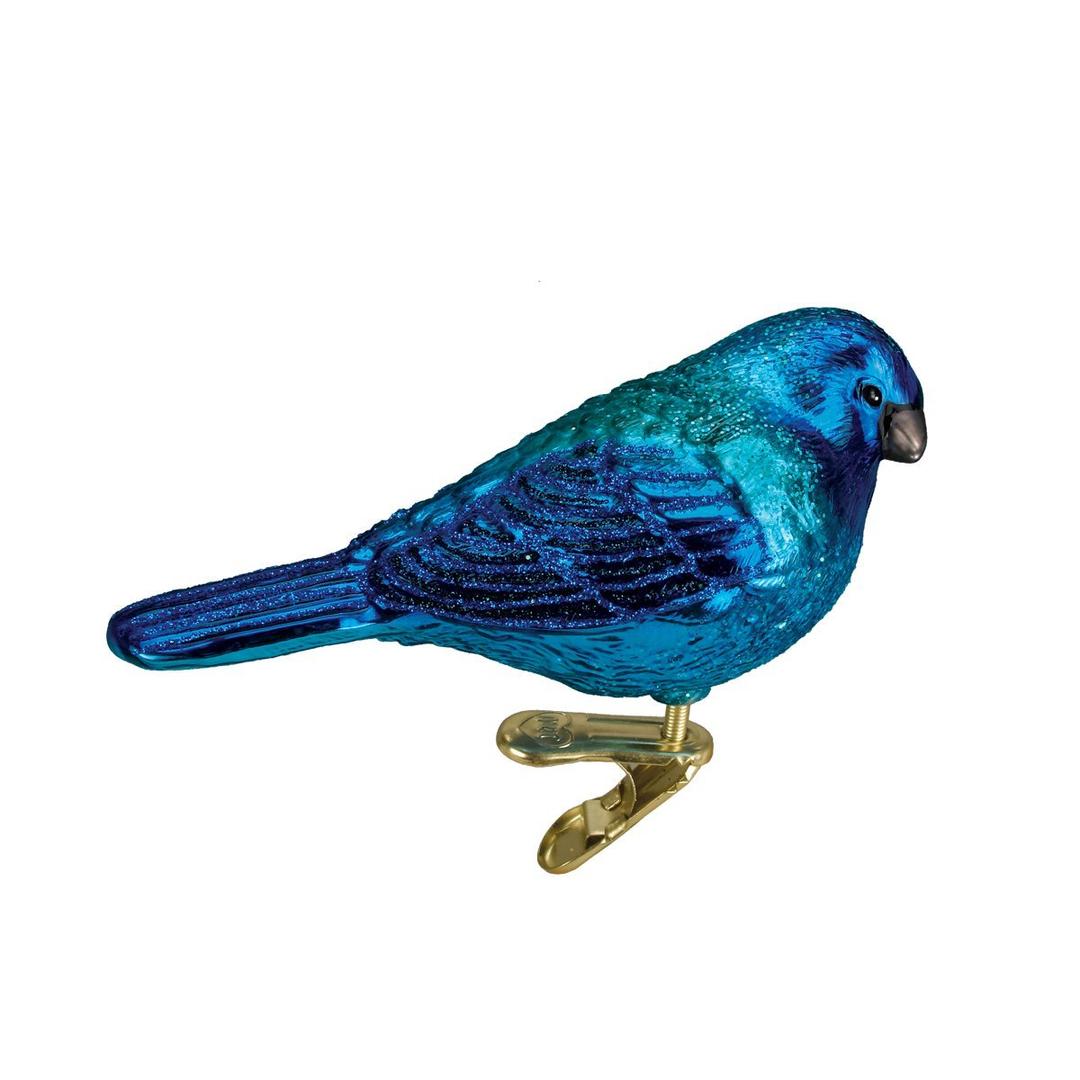 Old World Christmas Indigo Bunting Glass Blown Ornament for Christmas Tree