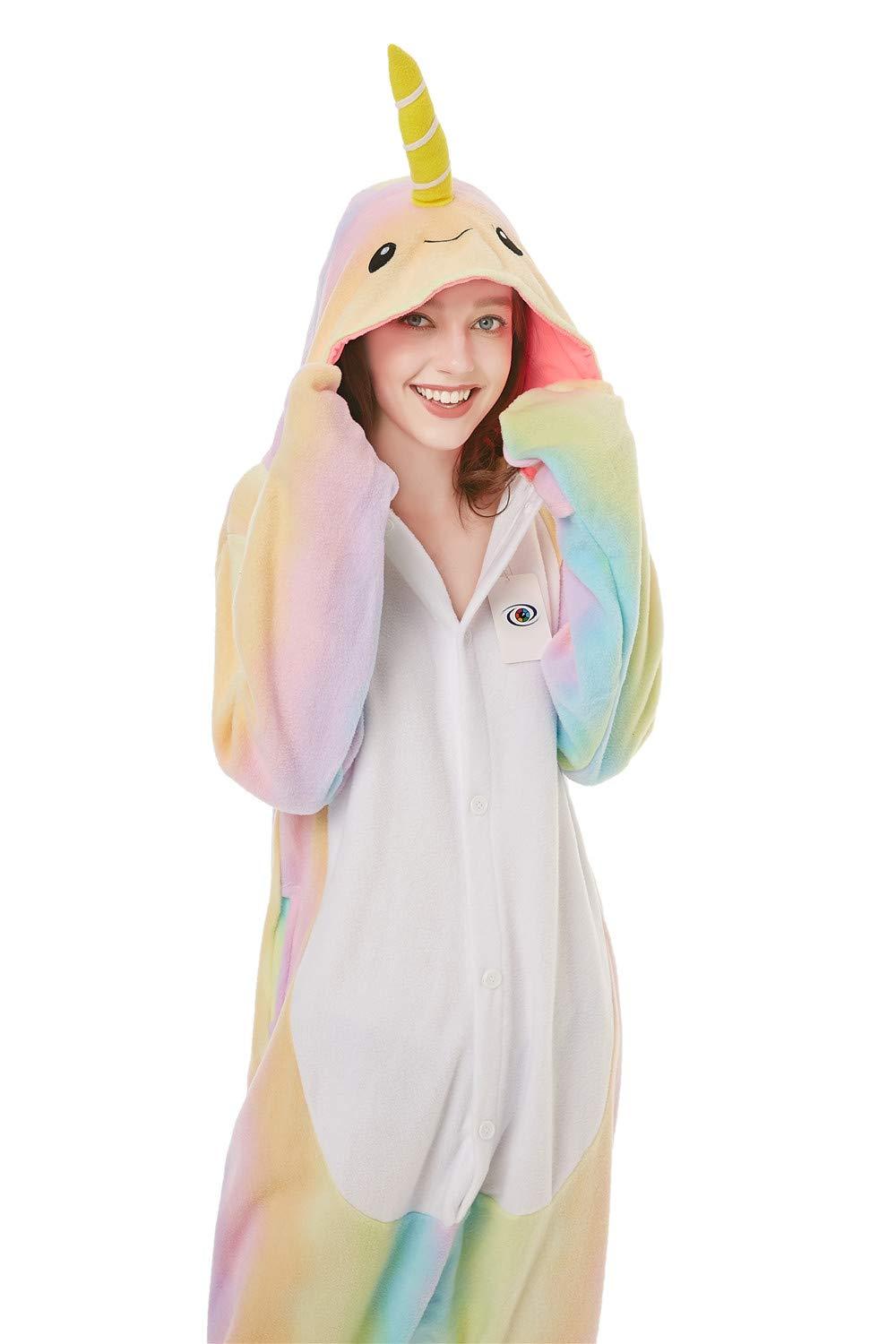 XVOVX Adults and Children Animal Narwhal Cosplay Costume Pajamas Onesies Sleepwear