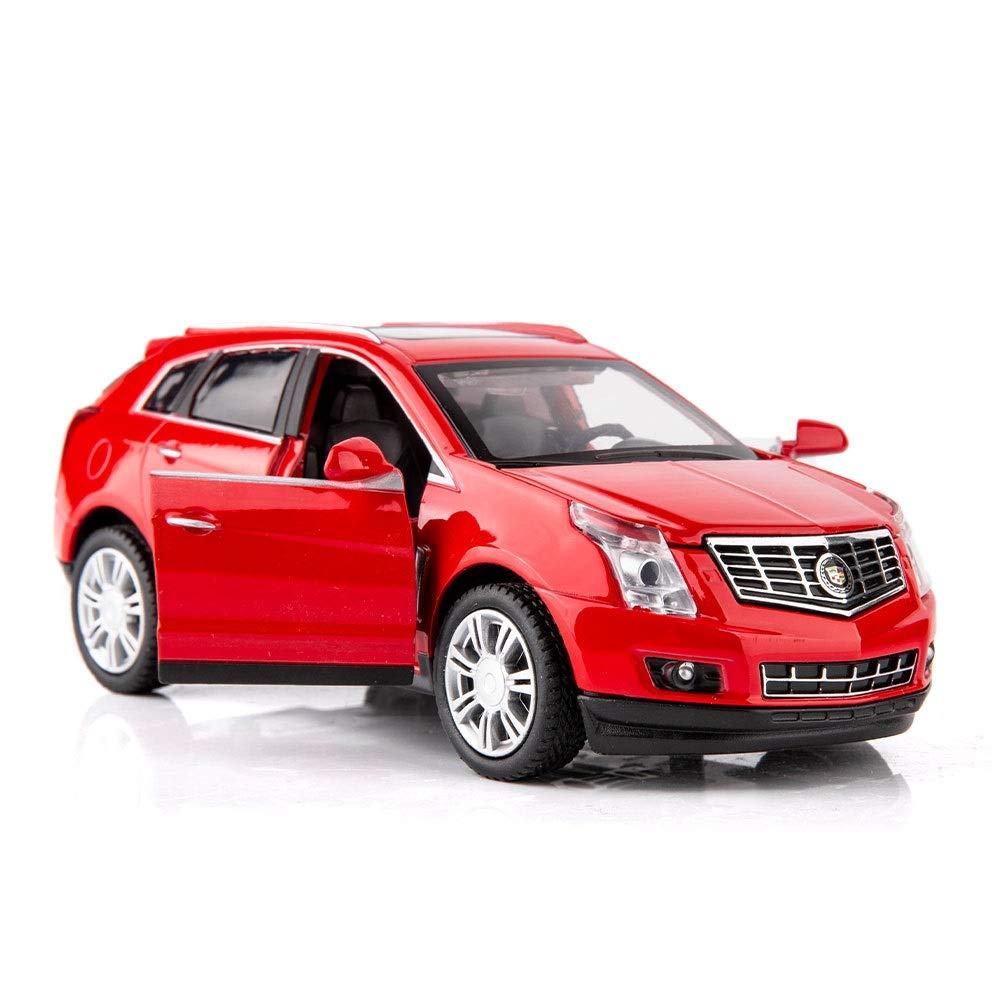 Diecast Model SUV Cars Toy Cars, SRX 1:32 Scale Alloy Pull Back Toy Car with Sound and Light Toy for Girls and Boys Kids Toys (Red)