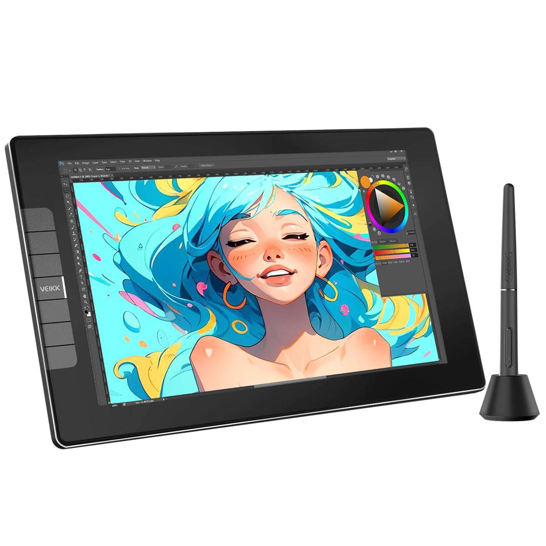 Drawing Tablet with Screen VEIKK VK1200 11.6 inch Full-Laminated Drawing Monitor with 6 Shortcut Keys and 8192 Levels Battery Free Stylus Pen, for PC/Mac/Linux/Windows(120% sRGB)