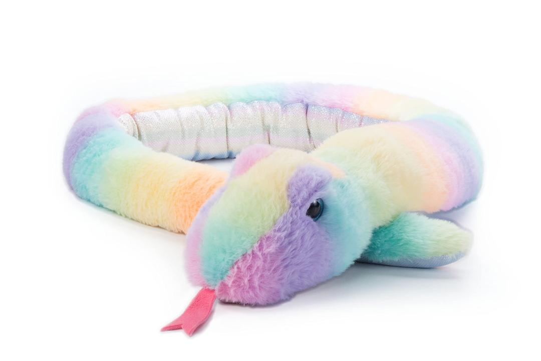 The Petting ZooSnake Stuffed Animal Plushie, Ombrez Zoo Animals, Rainbow Snake Plush Toy 54 inches