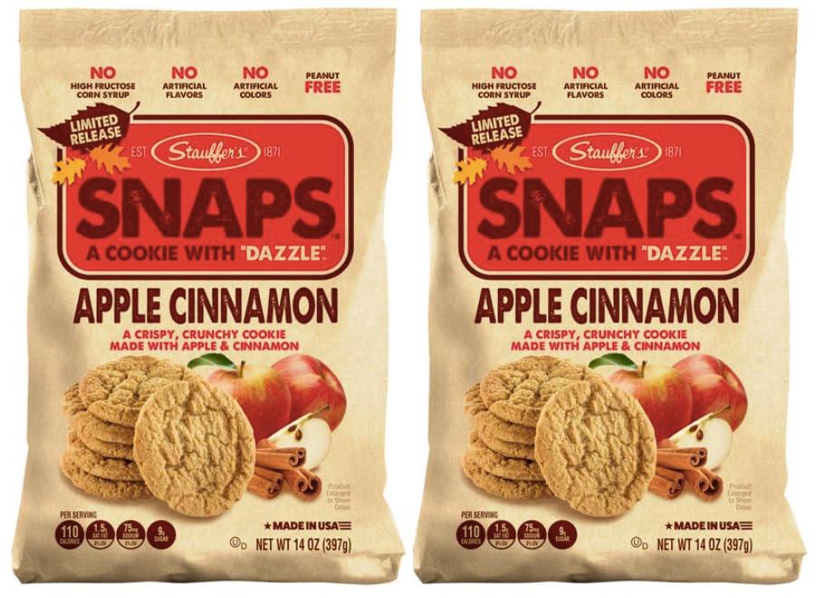 Stauffer's Snaps - Apple Cinnamon - LImited Release- 14 oz (2 packs)