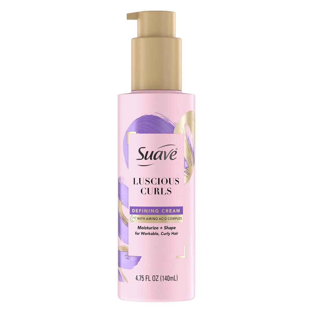 SuavePink Luscious Curls Styling Cream Hair Cream for Luscious Curls Curl Defining Cream with Amino Acid Complex 4.75 oz