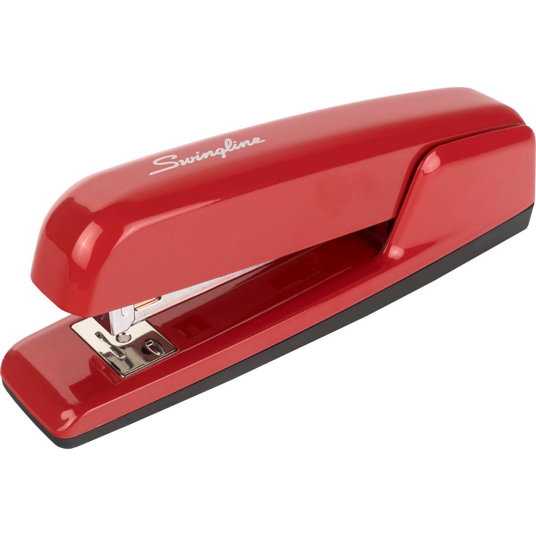 SwinglineStapler, 30 Sheet Capacity, 747 Business Stapler, Jam Free, Metal, Rio Red (74736)