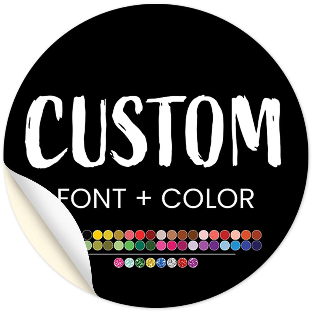 Custom Stickers, Customized Business Text, Vinyl Product Labels, 30 to 1000 Pack, Personalize with Text, Color and 13 Shapes, UV Protected, Waterproof, 2 Inches Sign,