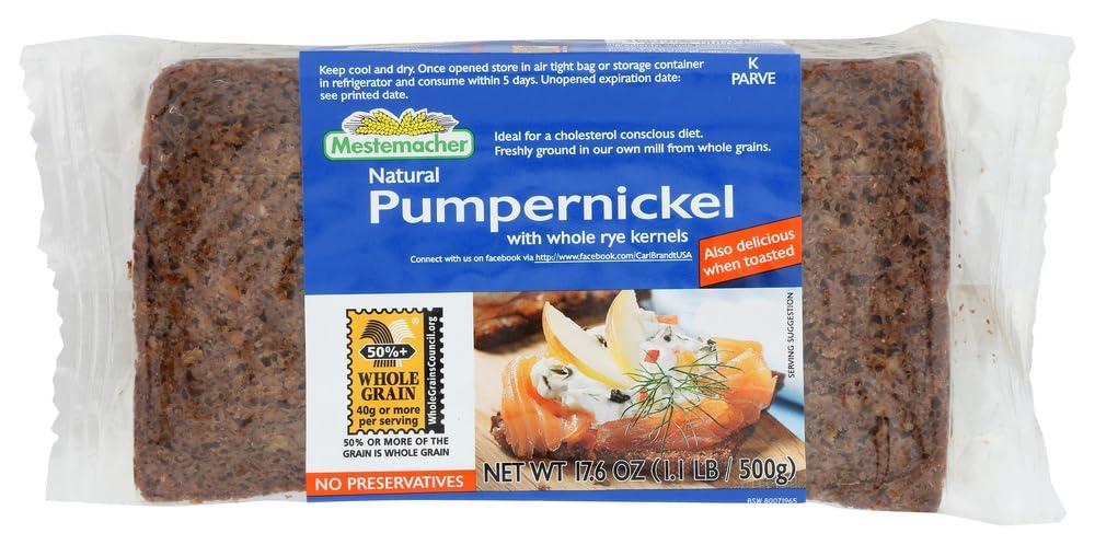 Mestemacher Bread Pumpernickel, 17.6 Oz (Pack of 6)