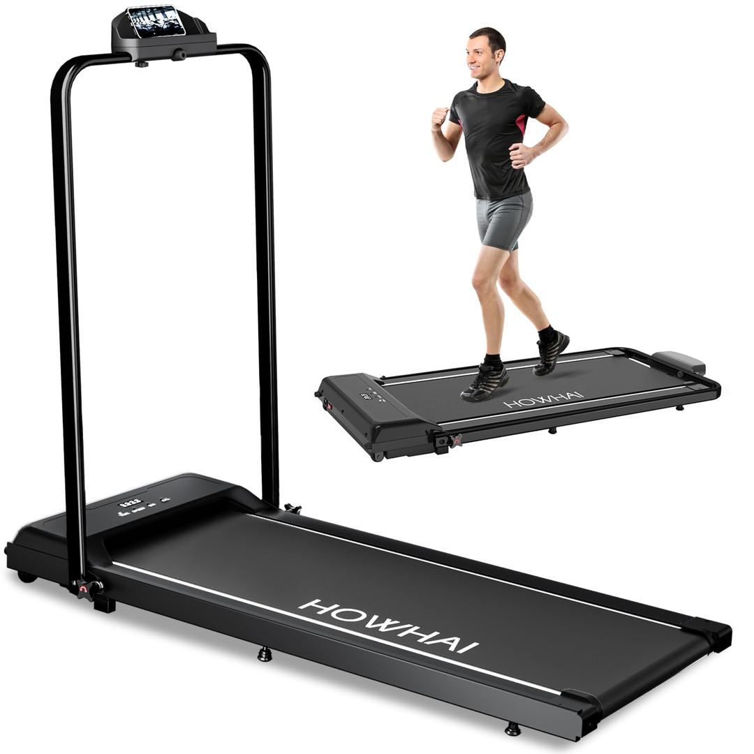 Treadmill, Walking Pad Treadmills for Home with 2.5HP, Speed 6.2-7.6MPH Walking Pad with Handle Bar, Foldable Treadmill, Remote Control and LED Display, Space-Saving Size for Home Office