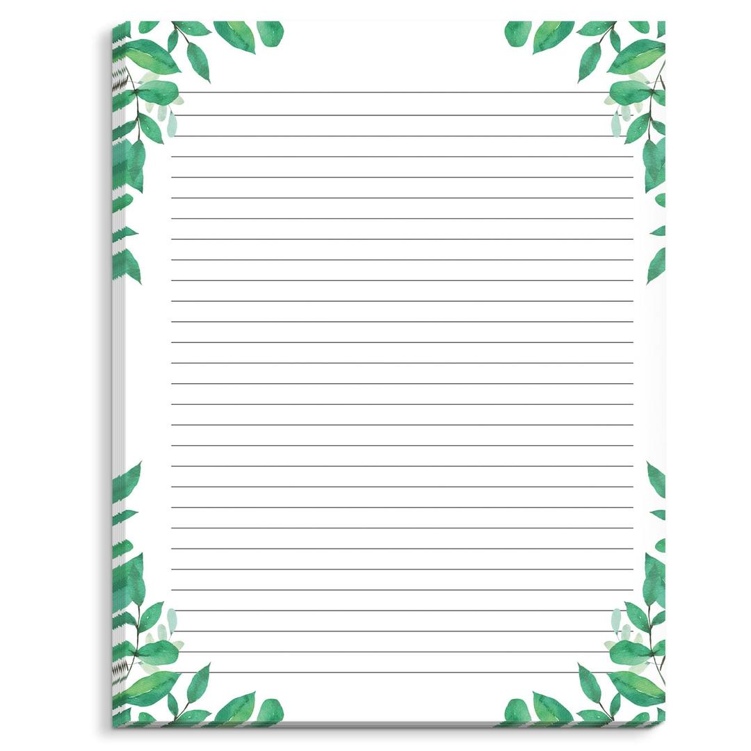 Koogel 100 Sheets Stationery Lined Paper, Unpunched Ruled Paper 8.5" x 11" Letter Writing Paper Wide Ruled Paper for Office Home School