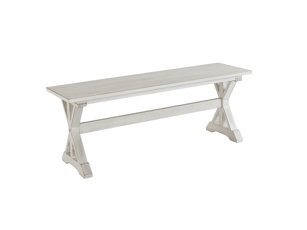 Boraam Jamestown Backless Dining Room Bench, Antique White