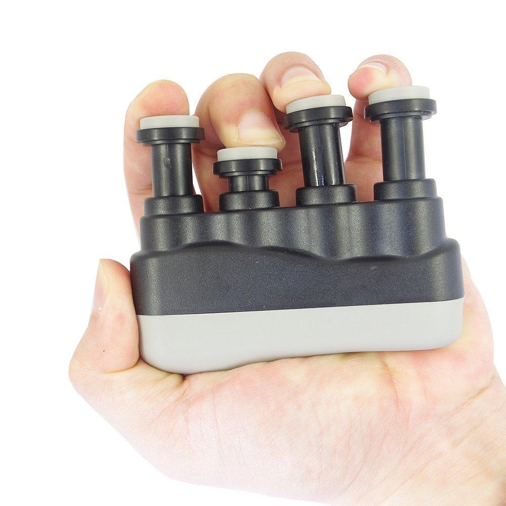 Yakamoz Portable Hand Finger Exerciser Grip Trainer Strengthener for Guitar Bass Piano or Therapy