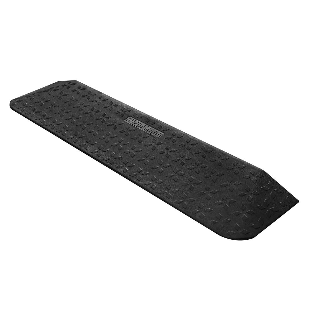 Ruedamann 2" Rise Rubber Threshold Ramp, 42.9" Wide Wheelchair Ramp, 2200 Lbs Capacity, Entry Ramp, Curb Ramp with Non-Slip Surface, Door Ramp for Wheelchairs, Scooter, Power Chairs, Driveways