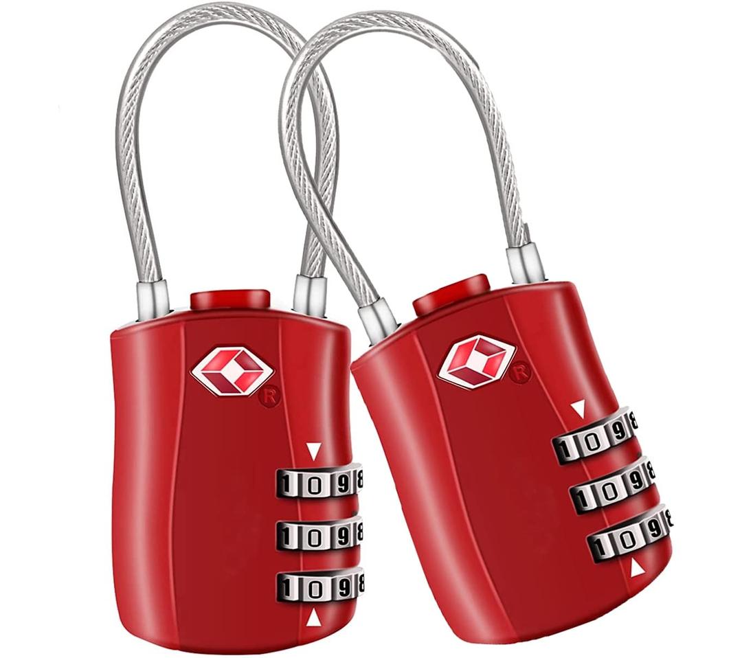 T TerselyT Tersely TSA Approved Luggage Combination Locks, T Tersely (2 Pack) Combination Padlock with Alloy Body TSA Lock for Travel Bag, Suit Case, Lockers, Gym, Bike Locks or Other