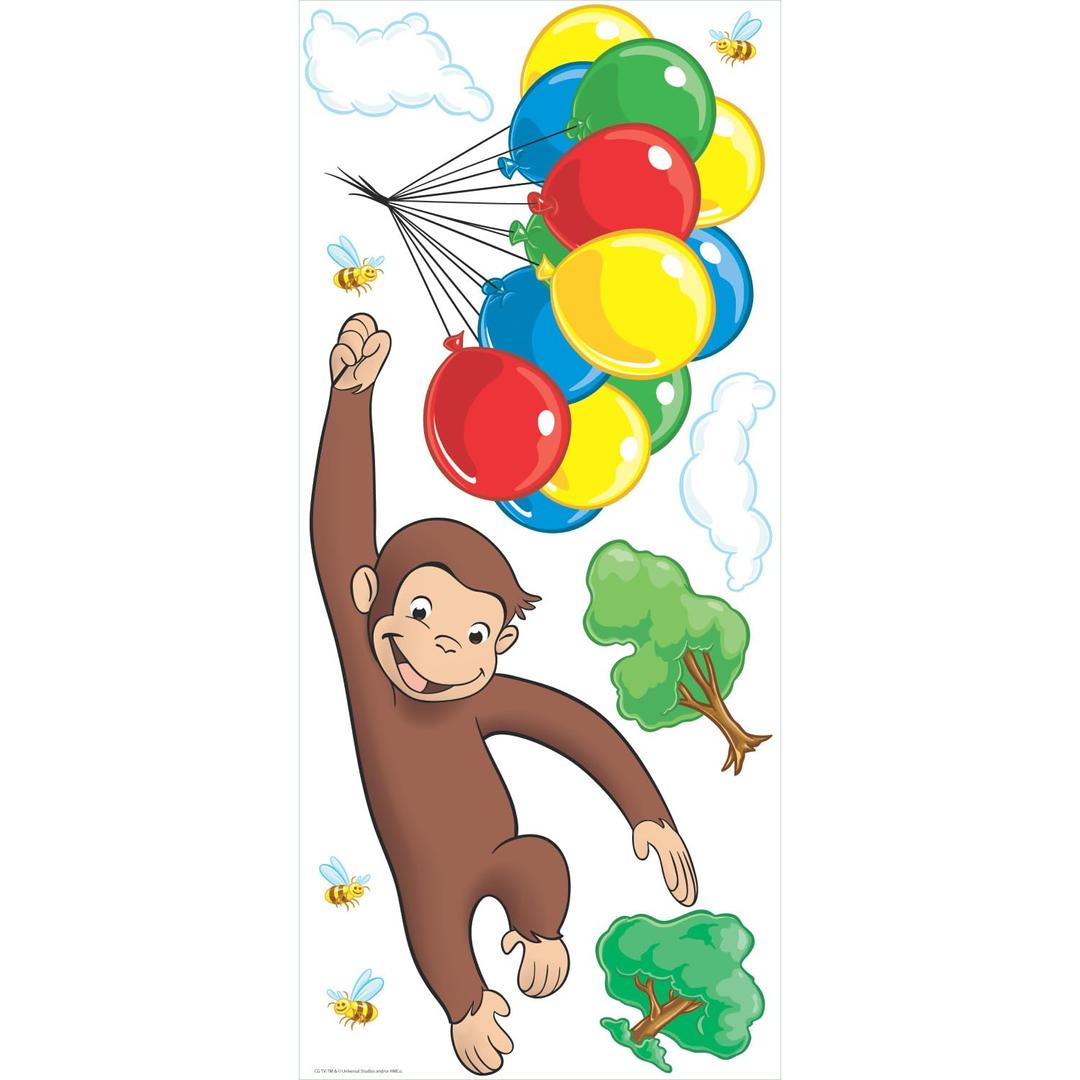 RoomMates DreamWorks Curious George Peel and Stick Giant Wall Decal by RoomMates, RMK1082GM