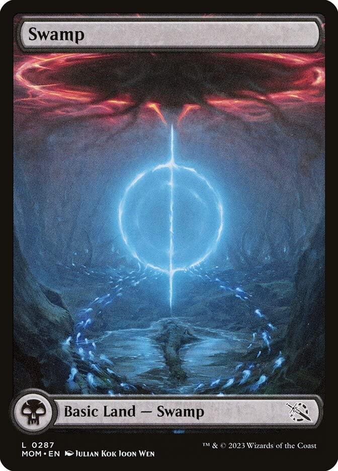 Magic: the Gathering - Swamp (287) - Full Art - Foil - March of The Machine