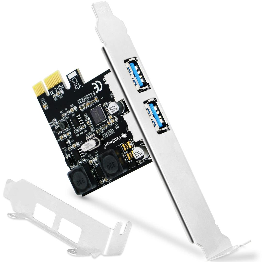 2-Ports Superspeed 5Gbps USB 3.0 PCI Express Expansion Card for Windows, MAC OS X and Linux Desktop PCs, Built in Self-Powered Technology, No Need Additional Power Supply (FS-U2S-Pro)