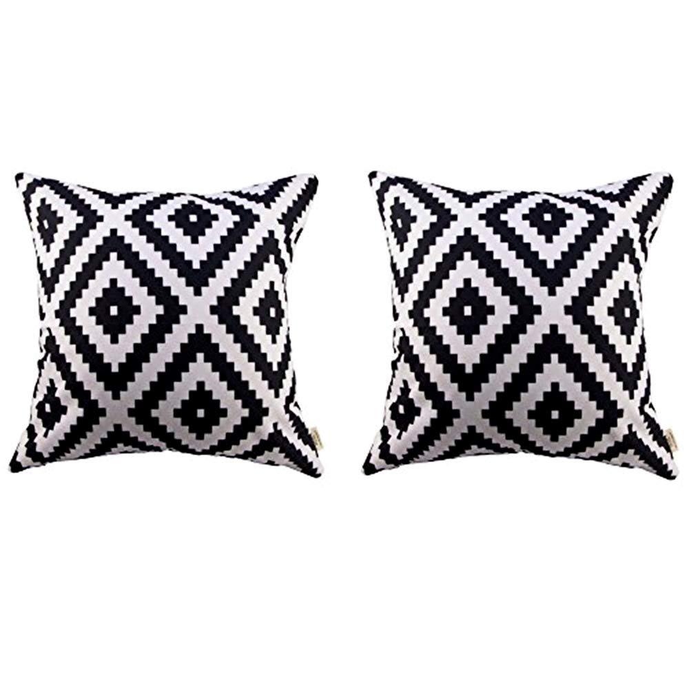 HOSL Throw Pillow Cover Throw Pillow Case 18" x 18" (45 x 45cm) (2Pack Geometry)