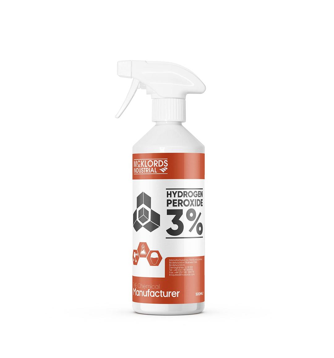 McKLords Hydrogen Peroxide 3%, 500ml, Natural