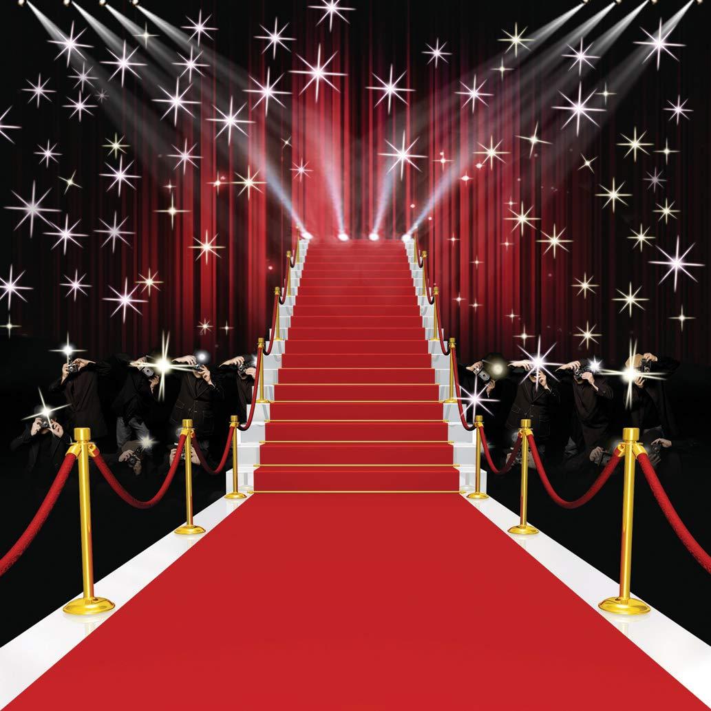 SJOLOON Red Carpet Vinyl Photography Backdrop Customized Photo Background Studio Prop 10500 (10x10FT)