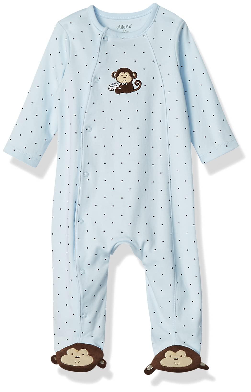 Little Me Footie Pajamas Cotton Baby Sleepwear Boys and Girls Footed Sleeper