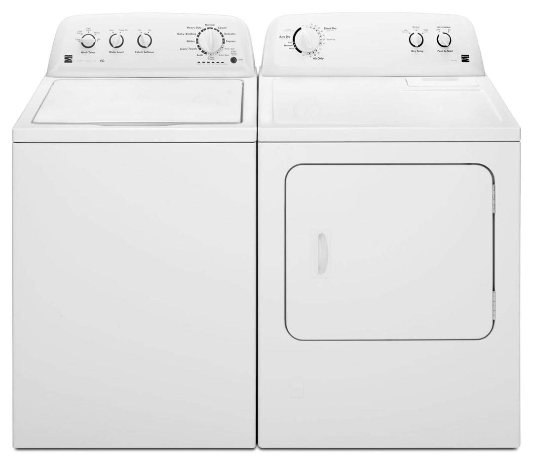 KenmoreTop-Load 7.0 cu. ft. Electric Washer and Dryer Bundle with Wrinkle Guard -White