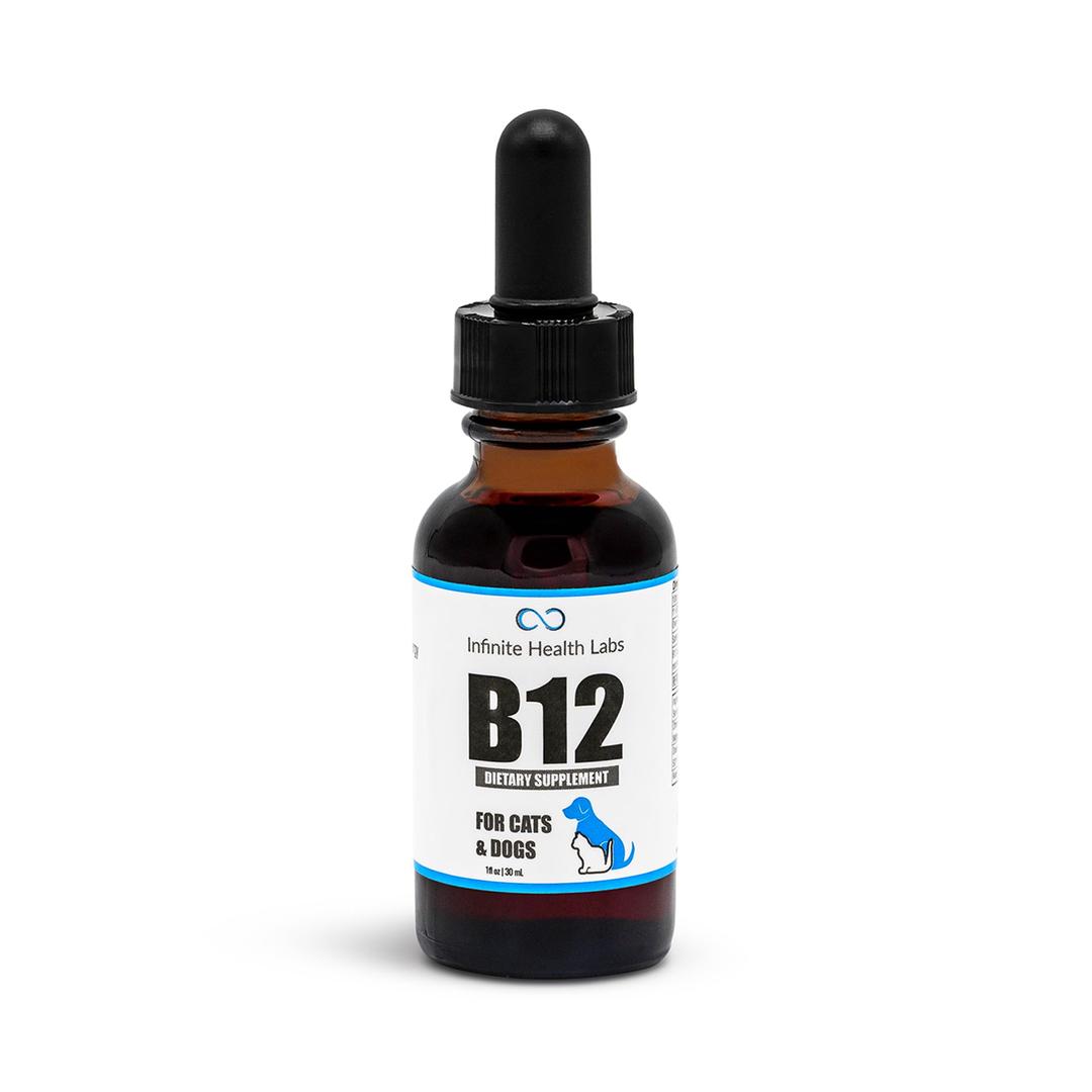 Liquid Vitamin B-12 for Dogs and Cats - Vet Formulated - Effective for All Animals Methylcobalamin (Methyl B12) - Energy, Appetite and Mood - Made in USA