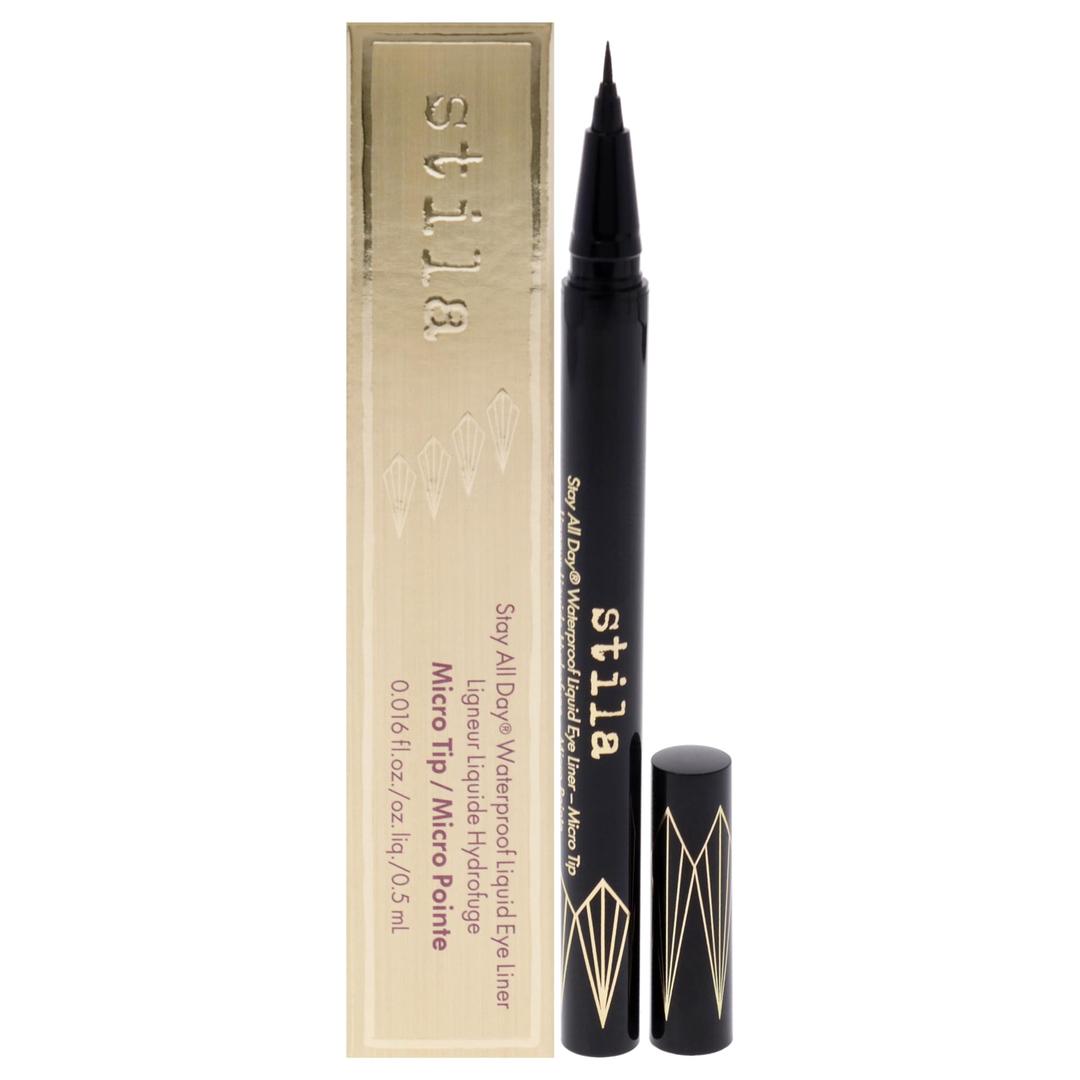 stilaWaterproof Liquid Eye Liner, Stay All Day Makeup with Fine Brush Tip Lasting Satin Finish, Smudge-Proof & Transfer-Resistant