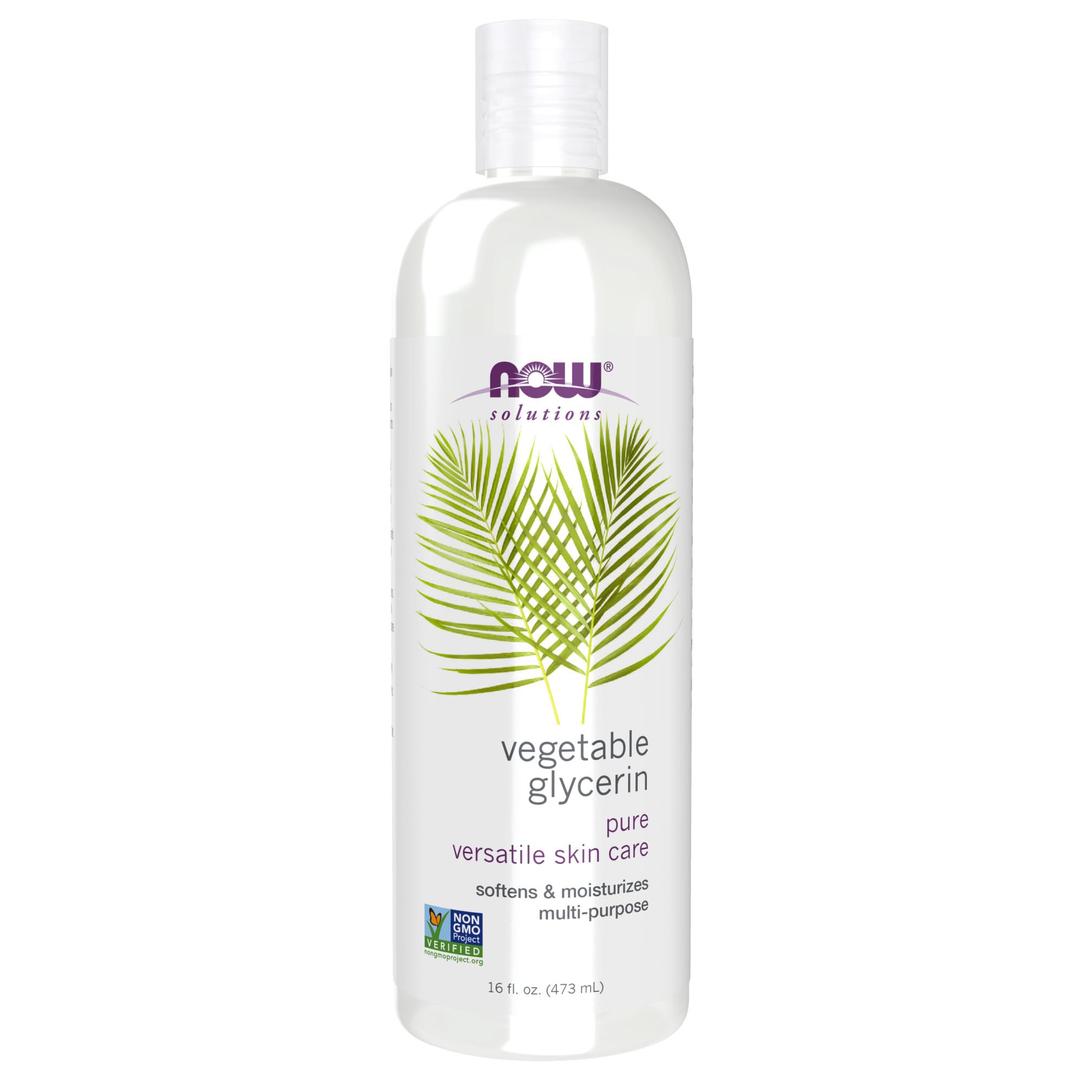 NOW FoodsSolutions, Vegetable Glycerin, 100% Pure, Versatile Skin Care, Softening and Moisturizing, 16-Ounce