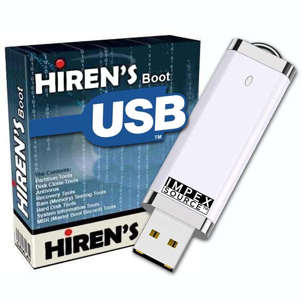 Ultimate Hiren's Bootable 15.2 USB 4 GB Flash Drive - Bonus Computer Repair and Virus Removal Software Included- Support Only Windows XP/7/Vista