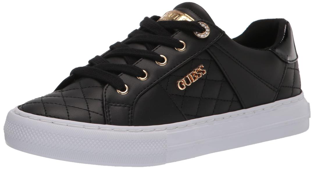 GUESSWomen's Loven Sneaker, Black Multi, 9.5