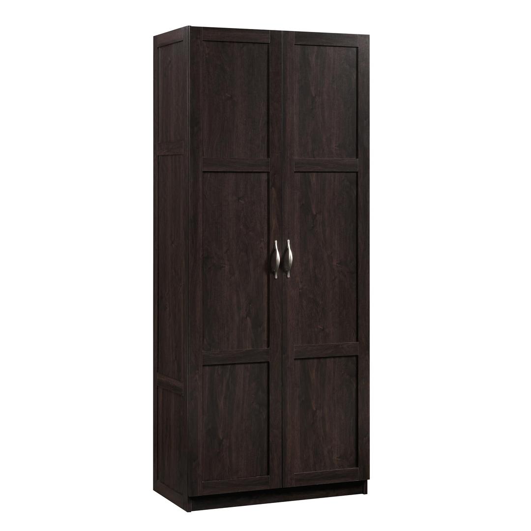 Sauder Storage Cabinet/ Pantry cabinets, 29.61 " x D: 16.02 " x H: 71.50", Cinnamon Cherry finish