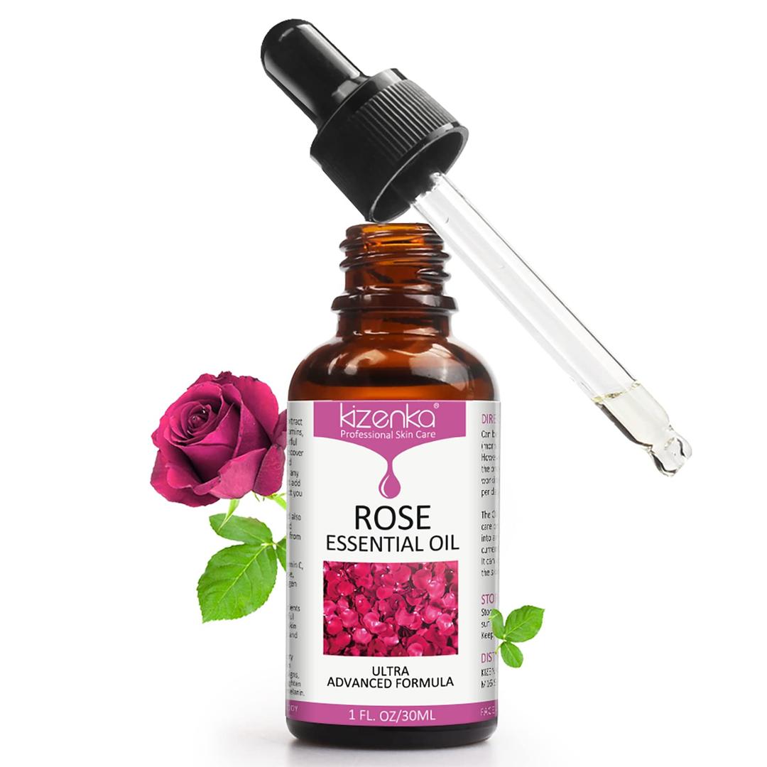 Rose Essential Oil, Face Rose Oil, Moisturizer Rose Oil, Anti Ageing & Anti Wrinkle Serum, Rose oil for Face, Skin Care, 1 oz (30ml)