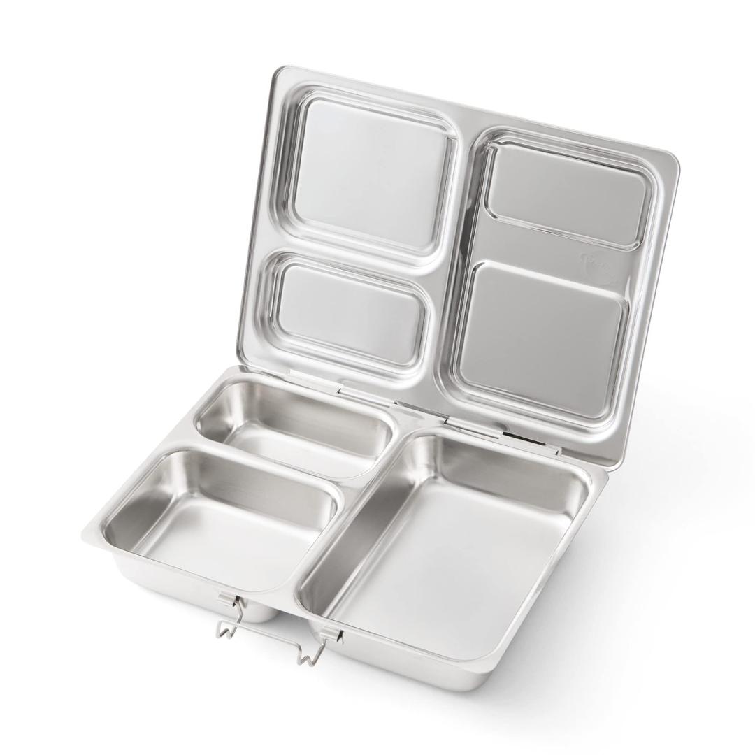 PlanetBox Launch Stainless Steel Lunchbox Large Capacity, Eco-Friendly Bento Box for Adults andTeens Perfect for Work, School, and Picnics