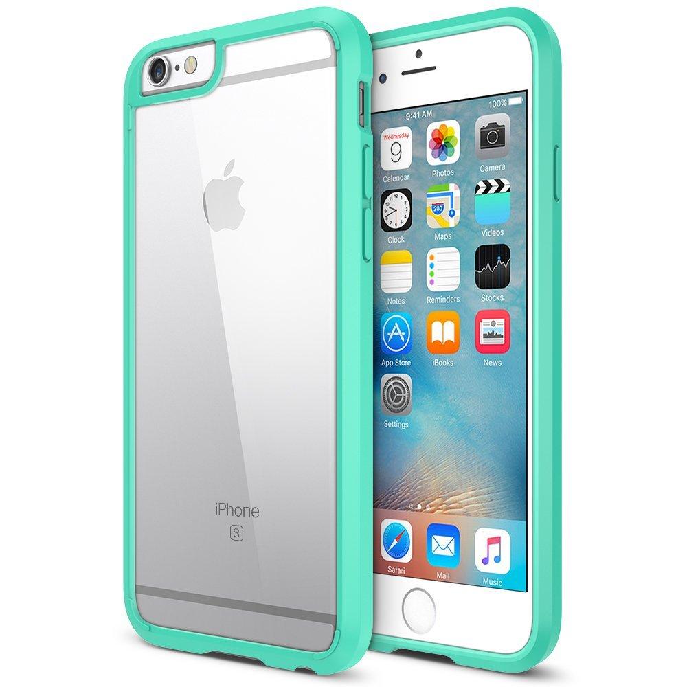 iPhone 6S Case, Trianium [Clear Cushion] Premium Clear Hard Back Panel + TPU Bumper for Apple iPhone 6 (2014) / iPhone 6s (2015) - Shock Absorbing + Scratch Resistant Frame Cover Case - Turquoise